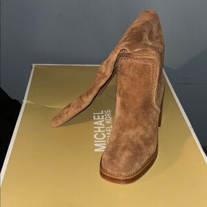 Michael Kors Tan Suede Ankle Boots